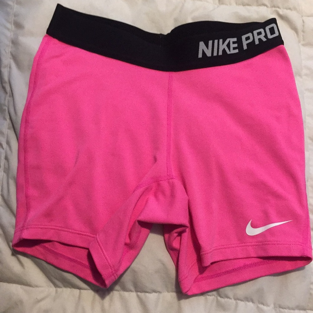 Nike pro hot pink shorts